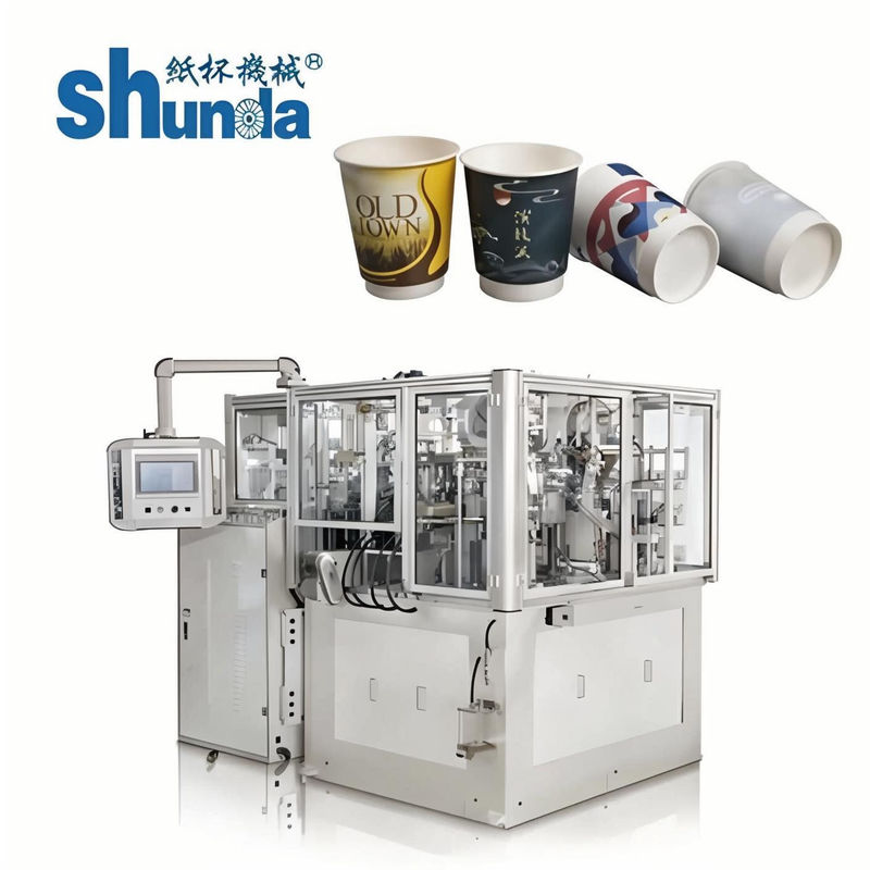 Safety Juice / Coffee / Ice Cream Paper Cup Production Machine 135-450GRAM