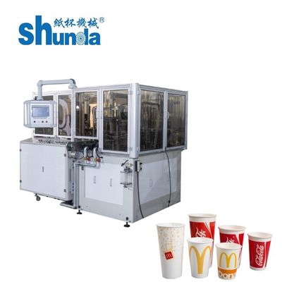Tốc độ tối đa 145 ly mỗi phút Máy làm cốc giấy cho cốc giấy cà phê với 2 thiết bị không khí nóng