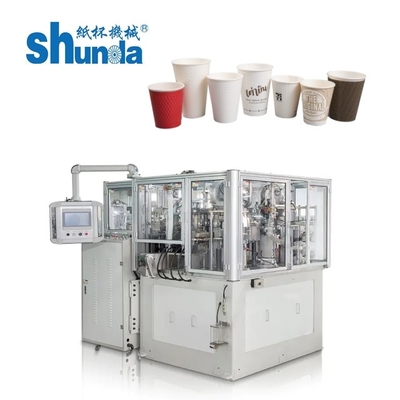 Ngang dùng một lần giấy Tự động Cup Máy móc Đối lạnh / Cup uống nóng