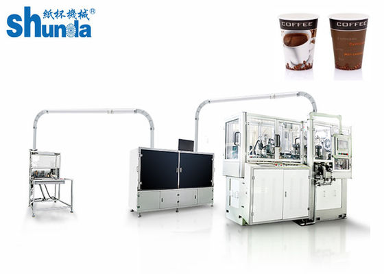 Máy làm cốc giấy tốc độ cao Shunda PLA với hệ thống khí nóng